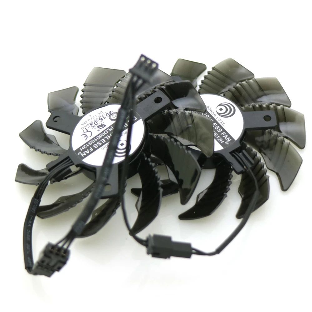 Вентилятор видеокарты PLD08010S12H 12 в 0 25 а 75 мм для Gigabyte|vga fan|75mm vga fanfan 3pin |