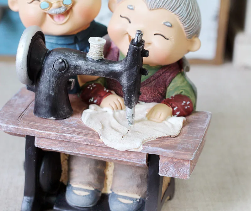 1 комплект парные Куклы &amp швейная машина Копилка Мультфильм полимерная