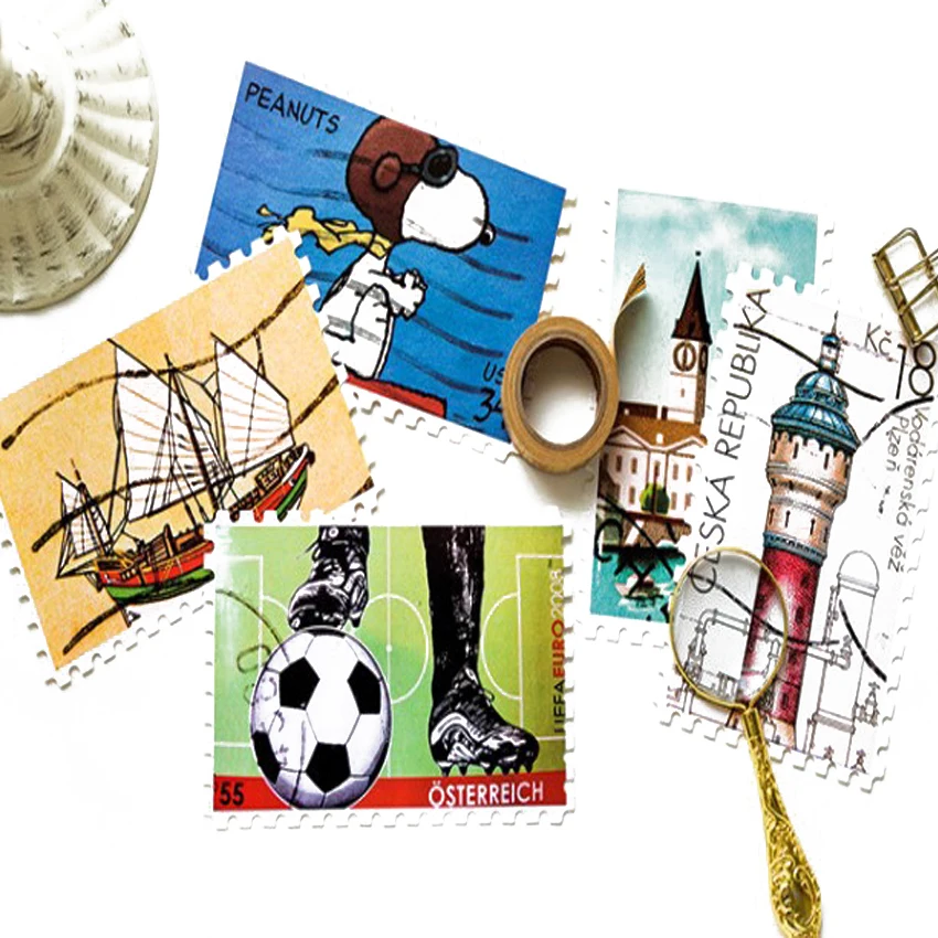 4 предмета в партии Винтаж Печатный узор Почтовые открытки вечерние пользу