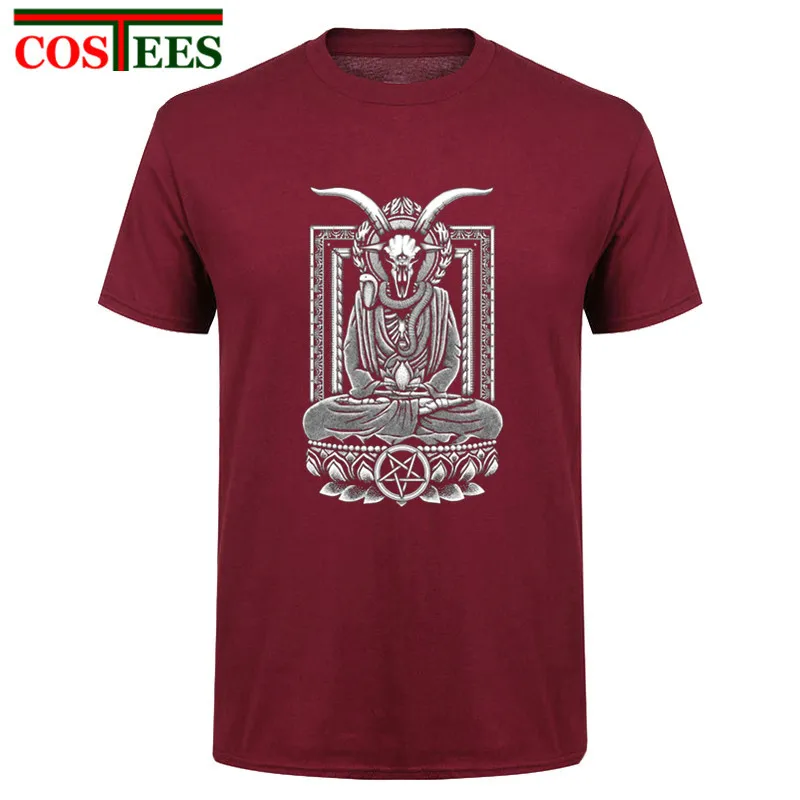 Фото XS-3XL Baphomet Nirvana белая мужская футболка с полутонами забавная baphomet одежда короткими XS-3XL Baphomet Nirvana белая мужская футболка с полутонами забавная baphomet одежда короткими