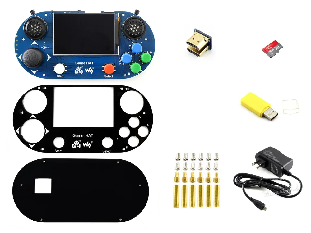 Waveshare Игровая приставка G для Raspberry Pi Recalbox/Retropie Micro 16 Гб sd-карта 5 В/3A источник
