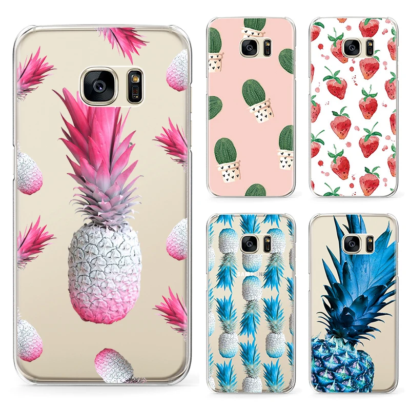 Прекрасный фруктовый Ананасовый Узор для samsung Galaxy S3 S4 S5 мини S6 S7 край S8 S9 A3 A5 J3 J5 J7