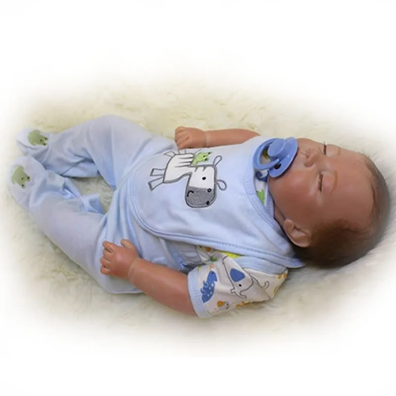 Реальный спит Reborn Baby 18 дюймов силиконовые куклы Soft Touch реалистичные модные