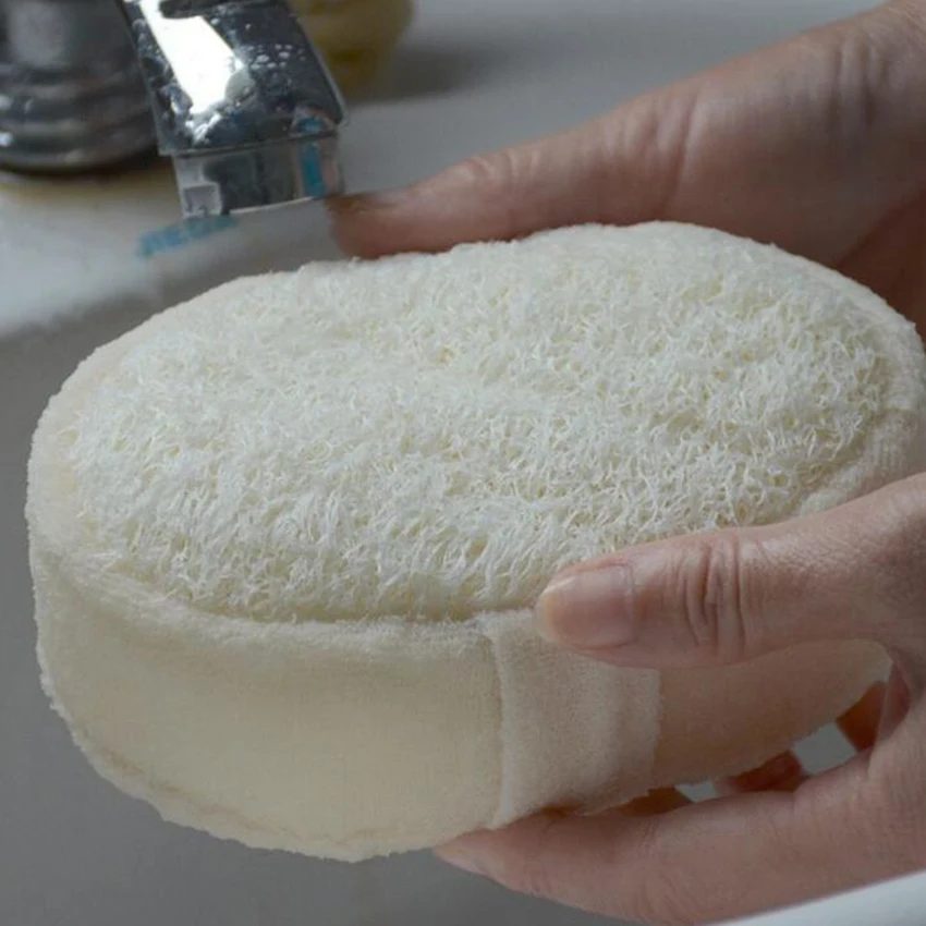 Мягкая свежая натуральная губка Zerosky Luffa для душа спа скруббер отшелушивающий