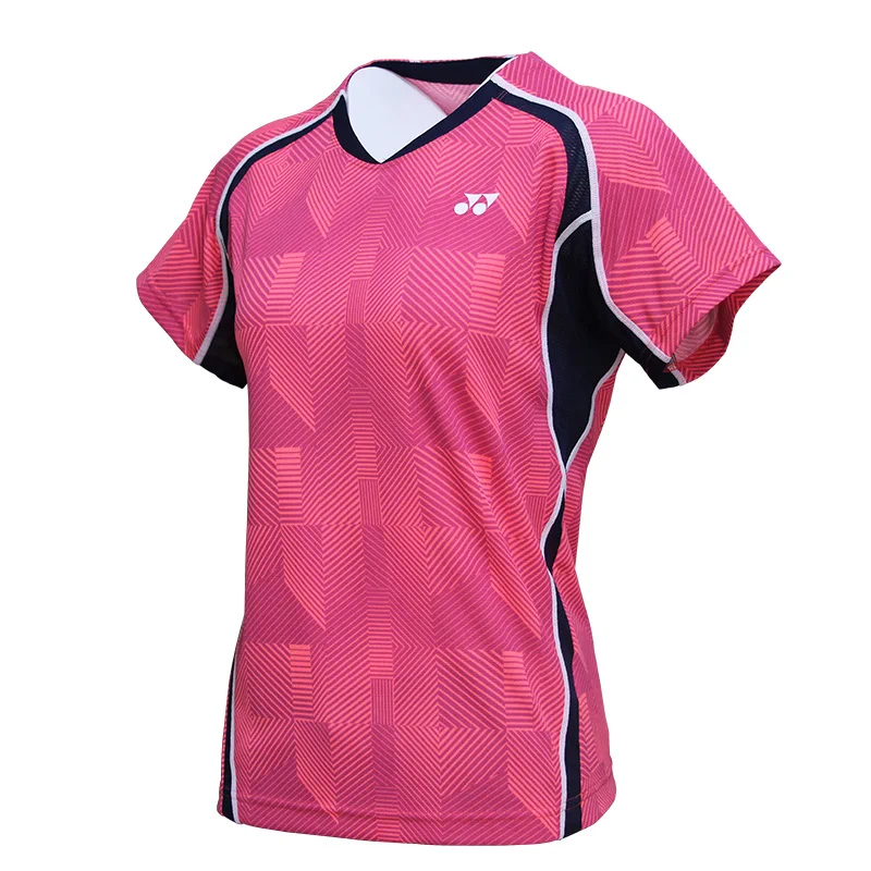 Женские футболки Yonex для бадминтона, дышащие удобные быстросохнущие женские футболки для соревнований по фитнесу и теннису с коротким рукавом