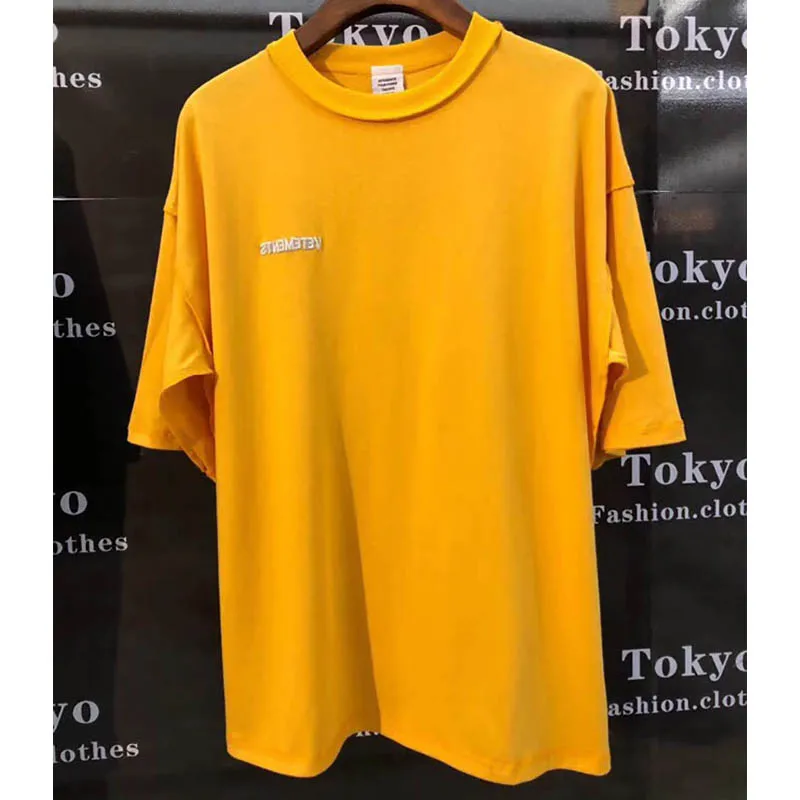 Новинка, Мужская футболка Vete ts, женская, мужская, высокое качество, 1:1, Dhl, Vete, Мужская футболка ts, желтый, красный, черный, в стиле хип-хоп, уличная одежда, короткий рукав