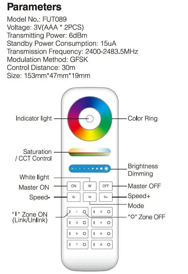 FUT069 IP54 Водонепроницаемый Miboxer 15 Вт 2,4 г RGB+ CCT светодиодный светильник с регулируемой яркостью AC86-265V круглый Reccessed свет B8 FUT092 пульт дистанционного управления