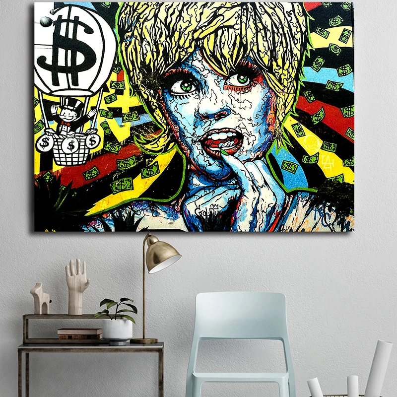 Абстрактные граффити живопись Алек монопольно Ужасы плакаты и принты