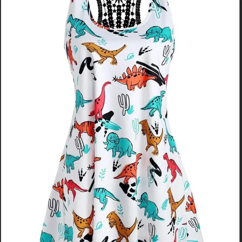 2019 летнее женское платье большого размера модное с цифровым принтом