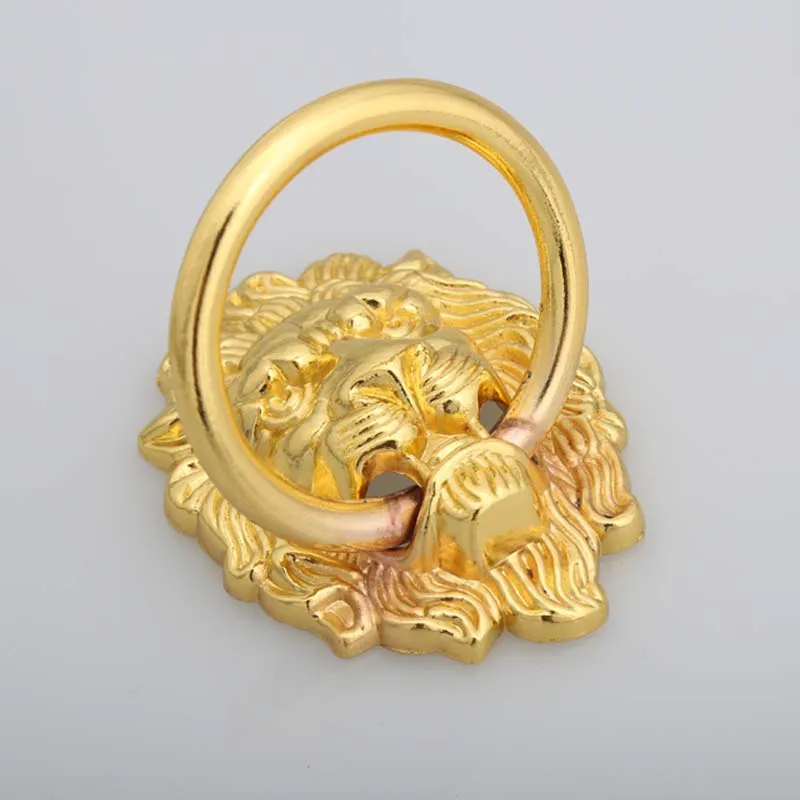 Длина 90 мм Большой Лев в винтажном стиле ручки золотого цвета для ящика шкафа
