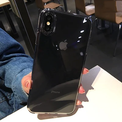 Transparent Black SUYACS 7 ярких цветов прозрачный противоударный чехол для телефона для iPhone 11 Pro Max 7 8 Plus X XS Max XR 6 6S Ультратонкий Мягкий ТПУ задняя крышка - Цвет: Transparent Black