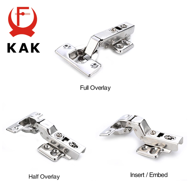 KAK C Series Stainless Steel Hydraulic Hinges Damper Buffer Soft Close For Cabinet Cupboard Door Hinge Furniture Hardware (art.: 79badce1e) - 79badce1e