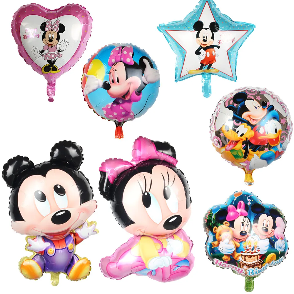 XXYYZZ Новый Большой и Малый с Микки Маусом Минни Фольга шары Симпатичные глава шар