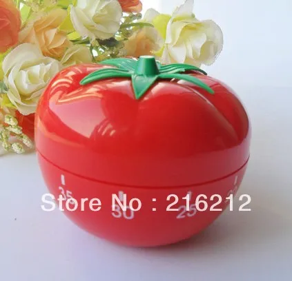 

20 pcs Red tomato mechanical style family kitchen cooking time alarm 60 minutes