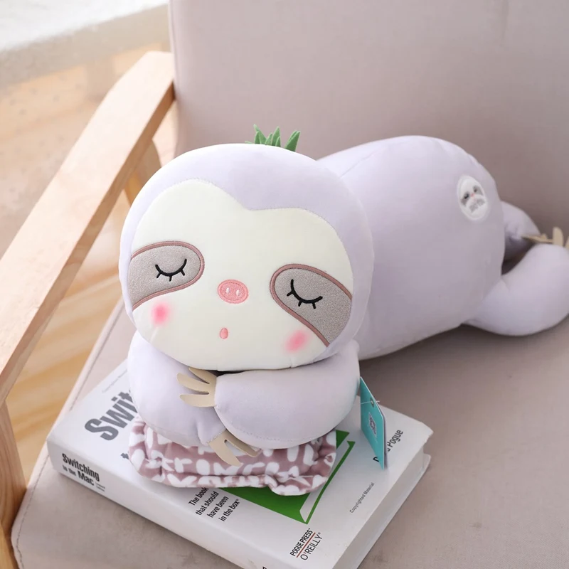

28/50/70cm New Arrival Soft Plush Sloths kneel Cute Stuffed Sloth Toy Soft Toy Animals Plush Doll Pillow for Kids Birthday Gift