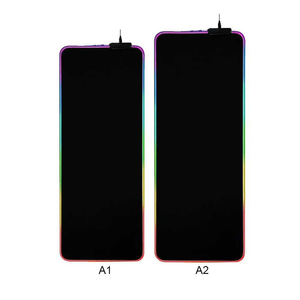 1pcs RGB Large Glowing LED Extended Mousepad Non-Slip Rubber Base Computer Keyboard Pad Mat Soft Gaming Mouse | Компьютеры и офис