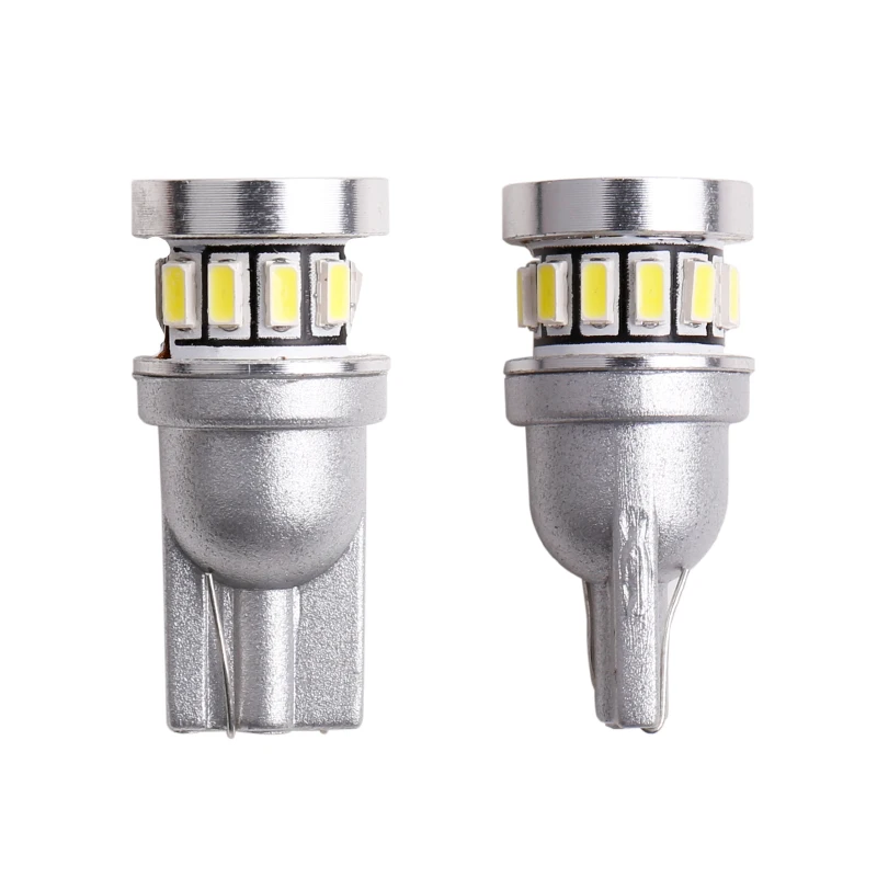 2 шт. w5w светодиодный T10 Светодиодный лампочки Canbus 18SMD 3014 для Стоянкы Автомобилей Автомобиля сигнальный фонарь Интерьер Карта Потолочные плафоны дневные ходовые огни 12V Белый Янтарный синий и красный цвета