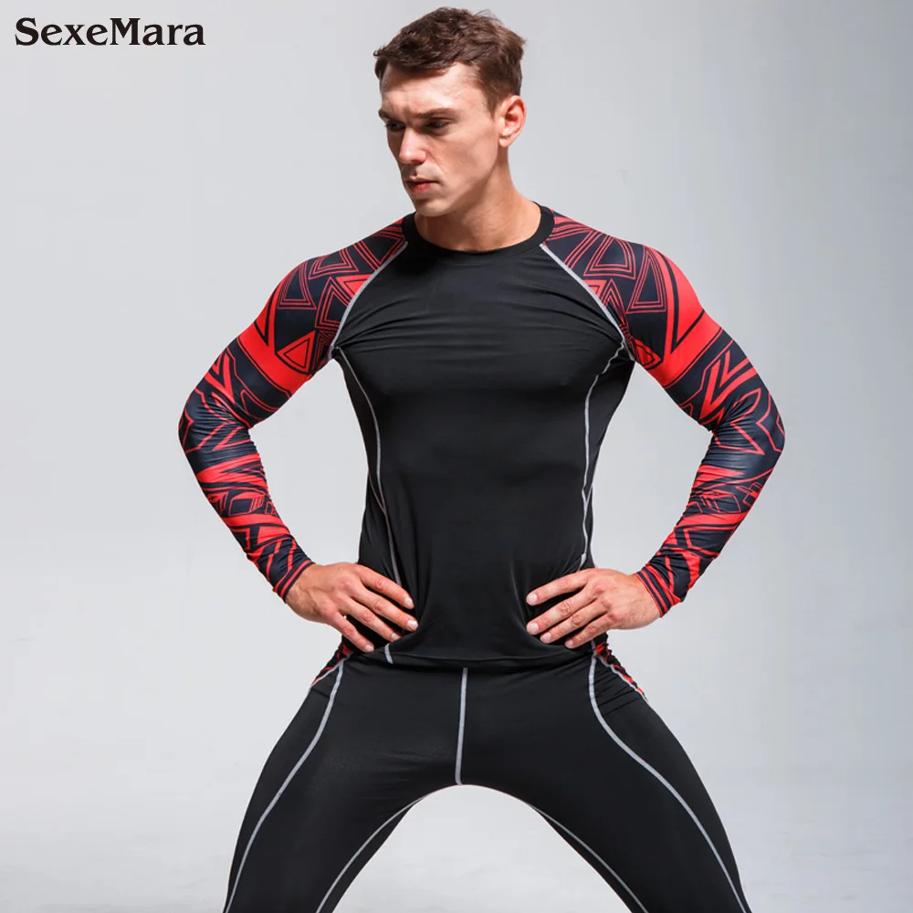 

Men's Gym training Fitness Sportswear Athletic physical workout Clothes Suits Running jogging Sports clothing Tracksuit Dry Fit