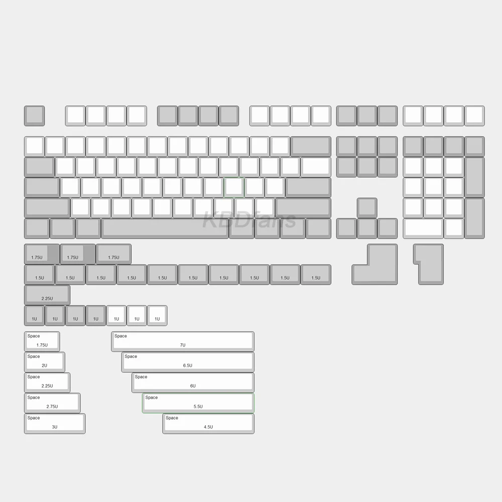 Пустые XDA брелки PBT ANSI раскладка 61/87/108 клавиш/полный набор 142 клавиш с ISO для Cherry mx механическая клавиатура