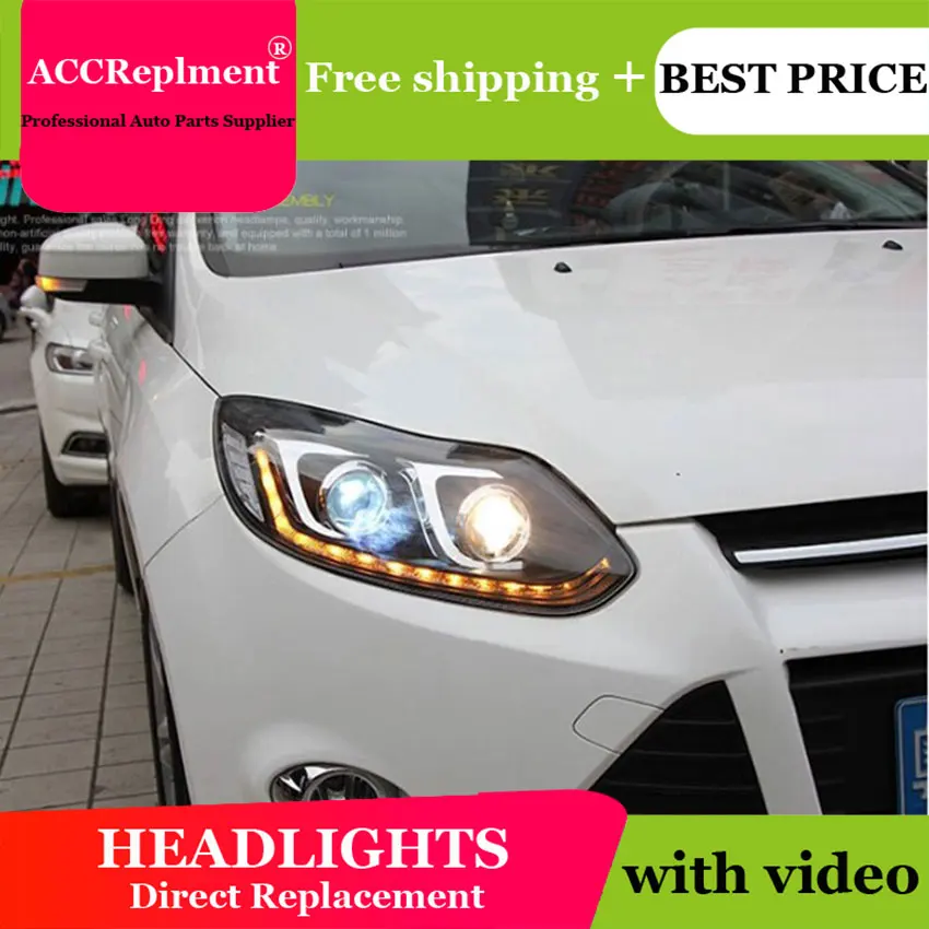 Авто. PRO головной светильник s для ford focus 2012 2014 Q5 bi xenon объектив + светодиодный DRL H7 HID