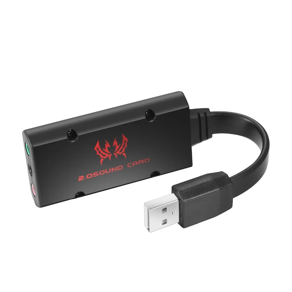 KOTION каждый USB 2 0 Звуковая карта 3D Виртуальный 7 1 канальный адаптер аудио кабель