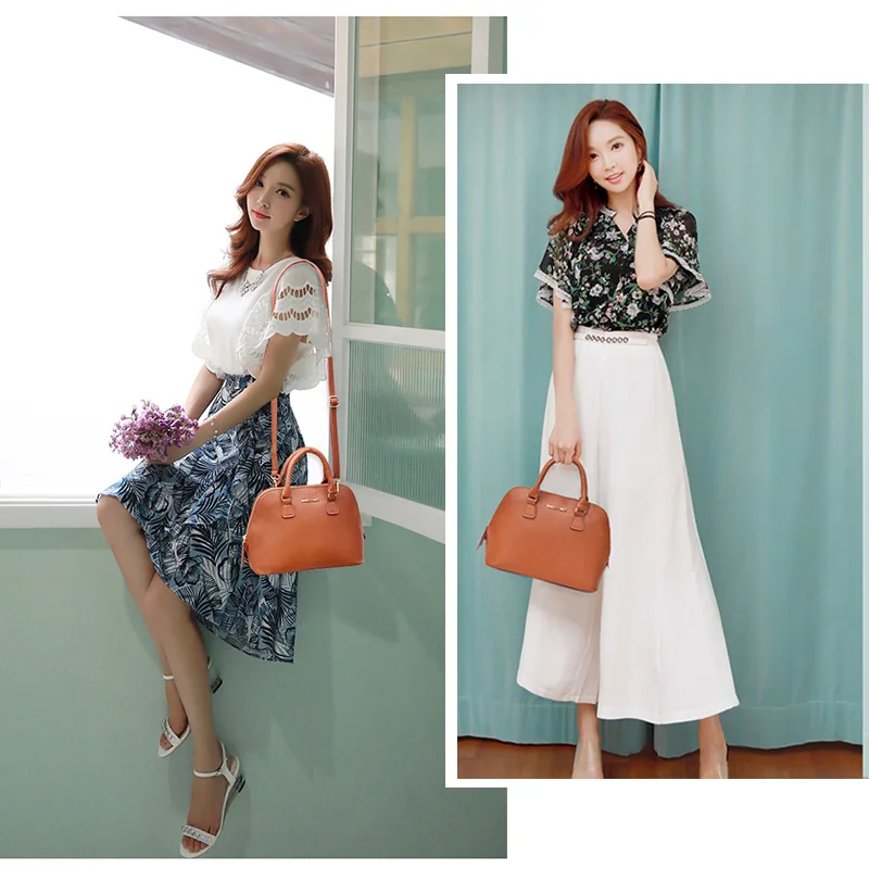 Simple PU Leather Women Handbag Fashion Shopping Female Shoulder Bag Classic Business Lady Tote Solid Color Crossbody Bags