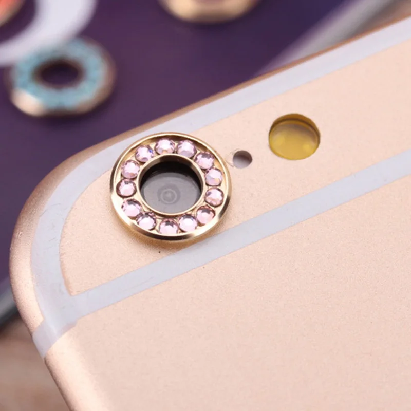 1 шт. блестящий чехол для камеры iPhone 6 6s plus защитный с алмазными линзами