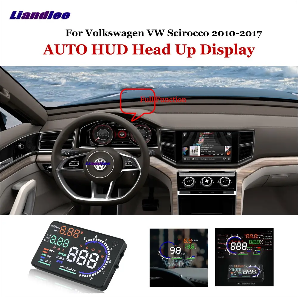Liandlee Car Head Up Display HUD For Volkswagen VW Scirocco 2010-2017 Digital Projector Screen Mileage Fuel Consumption Detector |