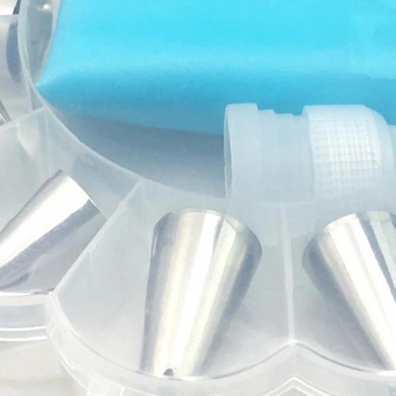 GVCD 14Pcs/Set Icing Piping Cream Pastry Bag Nozzle Set Diy Cake Decorating Stainless Steel With Collecting | Дом и сад