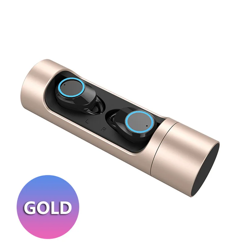 GOLD ZUOYA Touch control TWS Bluetooth 5,0 наушники мини Беспроводные спортивные наушники с микрофоном IPX7 водонепроницаемые наушники стерео гарнитура - Цвет: GOLD