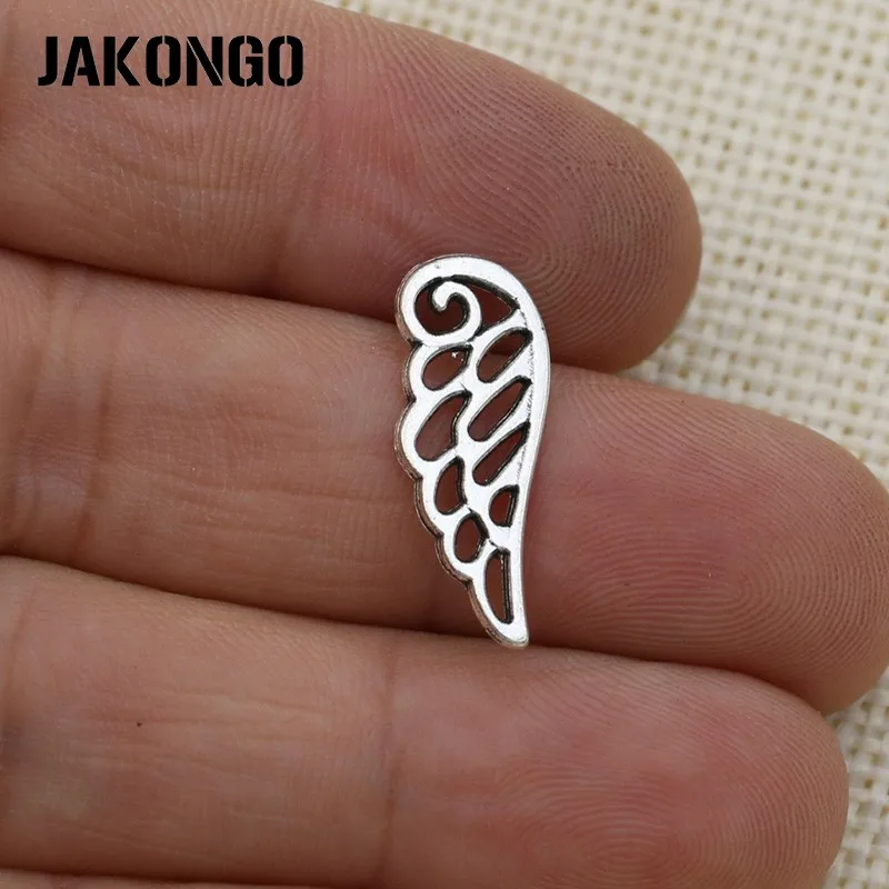 JAKONGO Античная Посеребренная Подвеска с ангельскими крыльями для изготовления