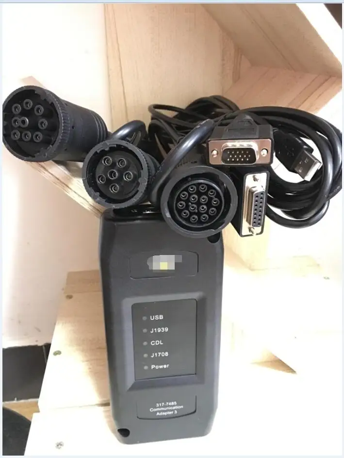 Et 3 адаптер III Comm p/n 317 7485 с 9pin + 14pin кабелями программным обеспечением ET 2018C SIS 2018 8| |