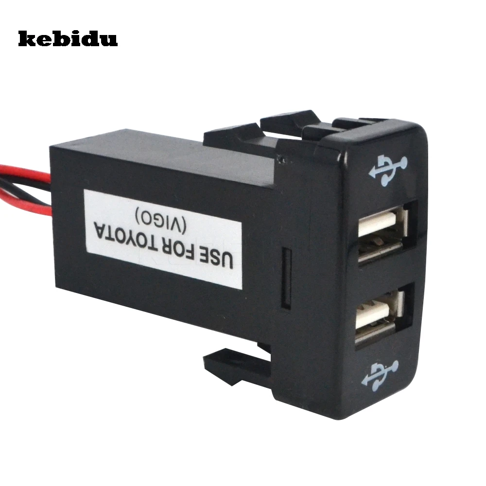 Автомобильное зарядное устройство kebidu с двумя USB-портами 2 0 12 В ~ 24 до 5 В/2 1 А + порта