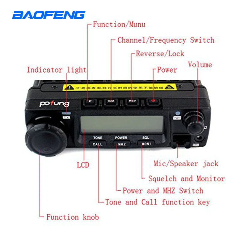 Baofeng BF-9500 радио приемопередатчик UHF 400-470 МГц 200CH CTCSS/DCS/DTMF 50 Вт/25 Вт/10 Вт