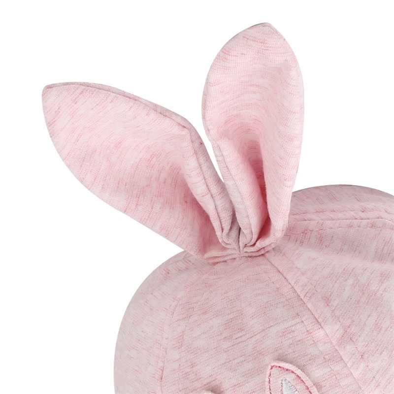 Cute Rabbit Baby Hat For Girls Cotton Panama With Ears Cartoon Sun Cap Autumn Clothings | Детская одежда и обувь