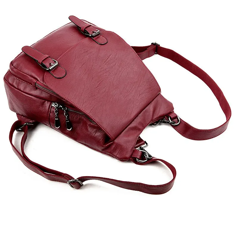 Женские кожаные рюкзаки Женская дорожная сумка на плечо рюкзак высокого
