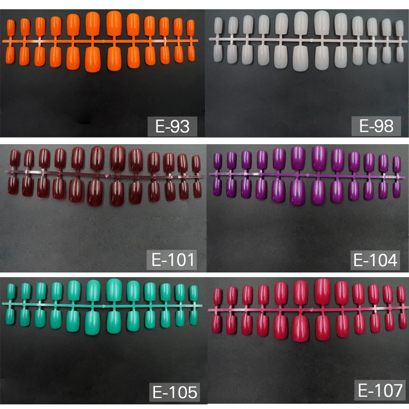 5 комплектов новые цветные профессиональные накладные ногти 28 насадок