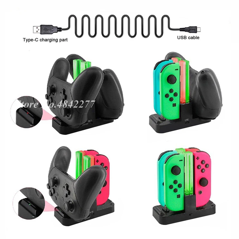 Интимные аксессуары для переключателей Joycon Dual Pro контроллер зарядное устройство