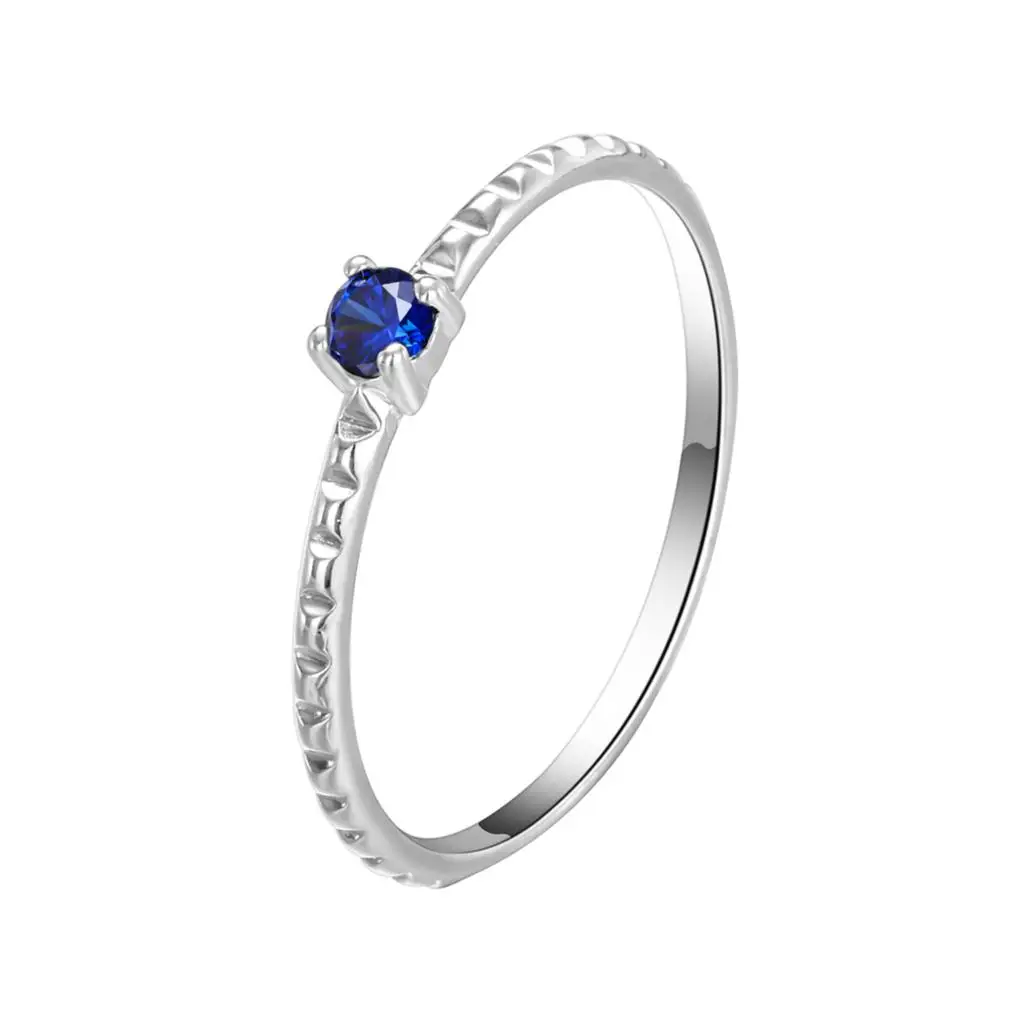 Kinitial модные геометрические кольца с синим кристаллом для женщин девушек