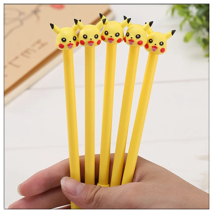1PC Cute Kawaii Stationery Black Ink Animal Gel Pen 0.5mm Cartoon Plastic Pens for Writing Office School Supplies | Канцтовары для