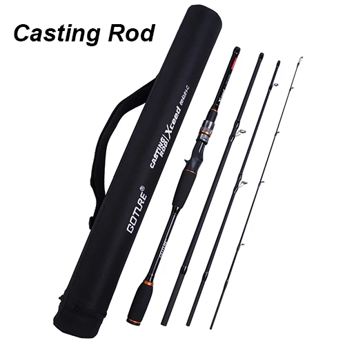 Casting Rod Goture 1,98 м 2,1 М 2,4 М 2,7 М 3,0 м 4 шт. удилище портативная приманка из углеродного волокна M/MH спиннинг baitcasing удилища рыболовные снасти - Цвет: Casting Rod