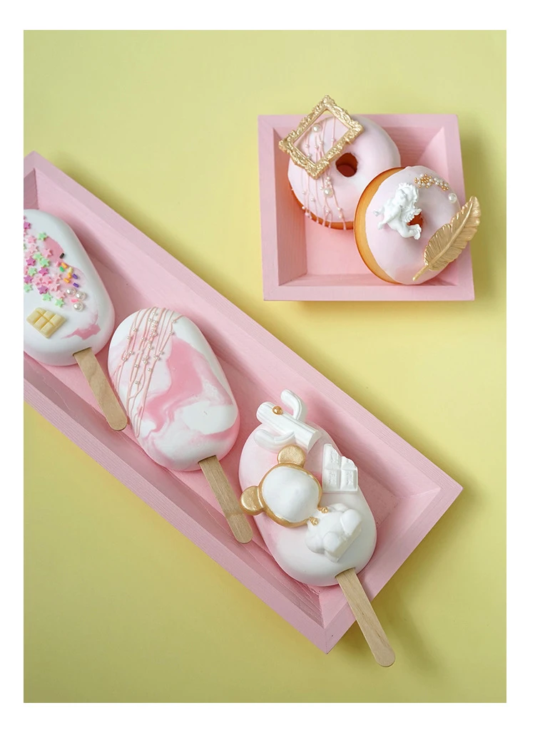 Artificial ice cream cake simulation donut toy window decoration fake snack ice cream ins wind donut Exquisite Gift for Girl