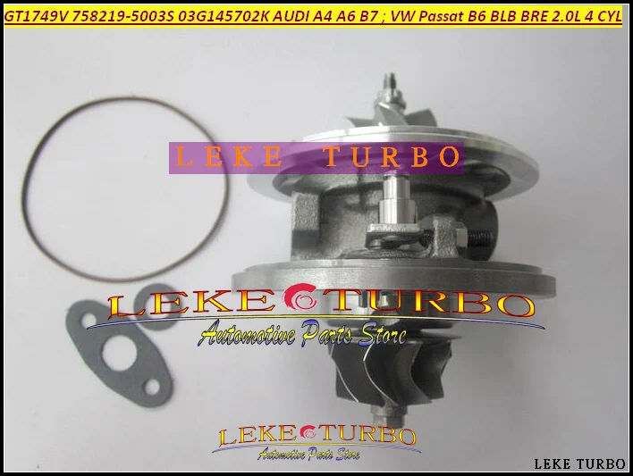 Турбокартридж CHRA GT1749V 758219 5003S 03G145702K 03G145702F для AUDI A4 A6 Volkswagen VW Passat B6 BLB BRE 2.0L|chra|chra