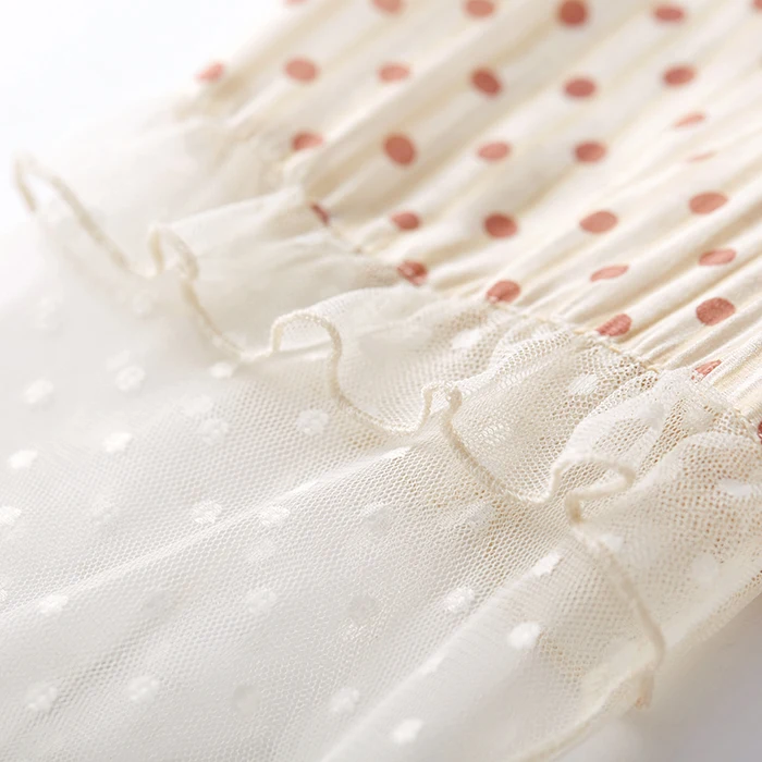 ARTKA, весенне-летние женские платья, популярные кружевные платья с круглым вырезом, милое платье в горошек для женщин, регулируемое платье с поясом LA10698C