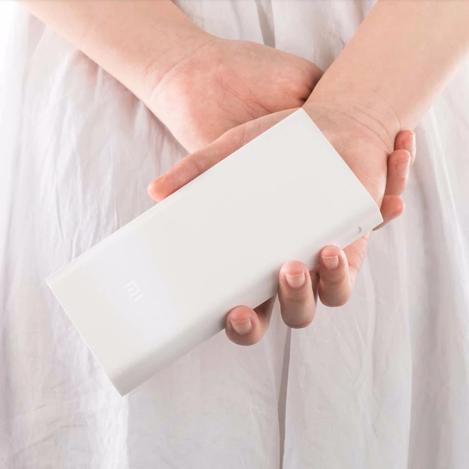 Оригинал Xiaomi power Bank 20000 mAh 2C Внешняя батарея Портативная зарядка Dual USB QC3.0Mi зарядное