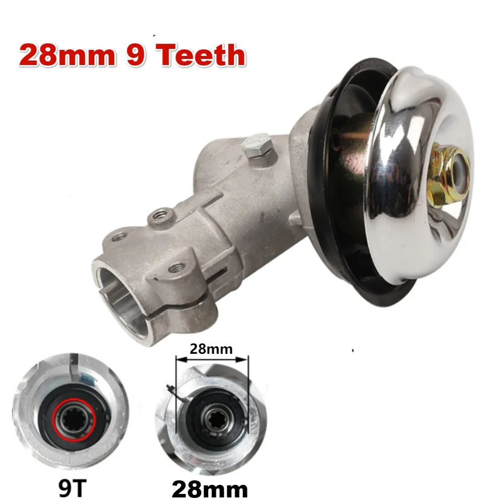 28mm 9T Gearhead 3/5/6 зубная щетка ножовочное полотно Головка триммера 26 мм/28 мм триммер коробка передач косилка редуктор и металлические садовые ручная газонокосилка, работающая на голову - Цвет: 28mm 9T Gearhead