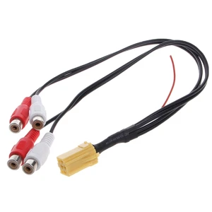 Мини 6-контактный адаптер ISO Aux Line Out 4 Chinch Cable 4 RCA Plug для VW Seat Skoda Blaupunkt VDO Audi Ford