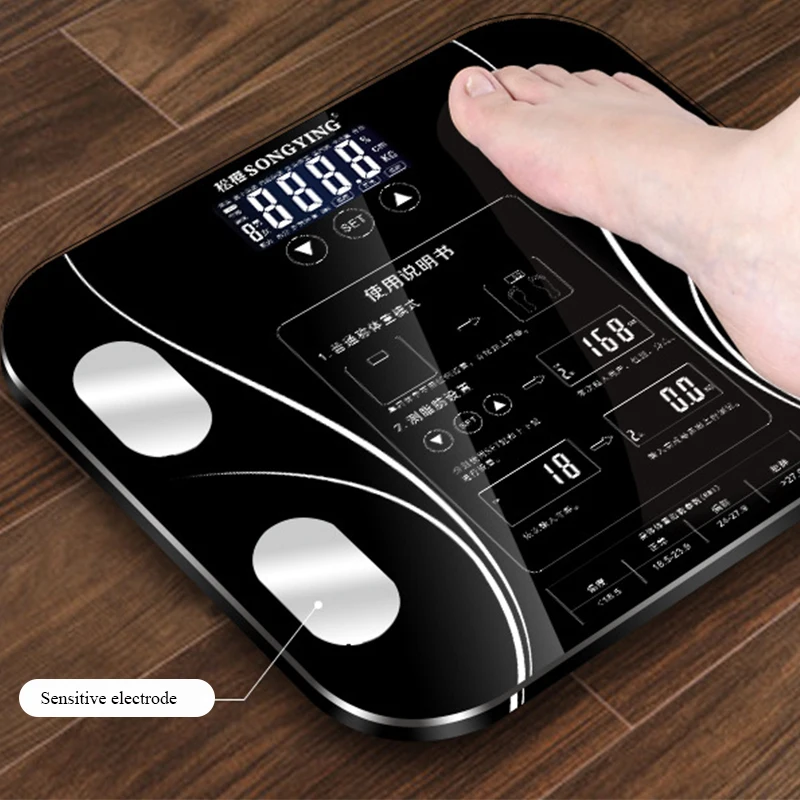

Fat scale LED display body fat weighing electronic weight scale body composition analysis health scale smart bathroom balance