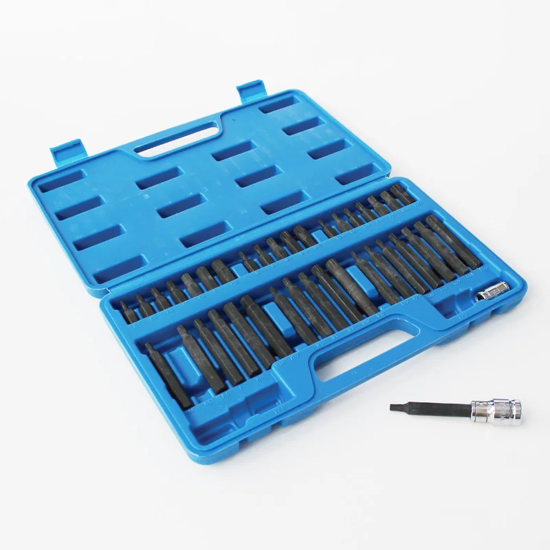 Набор торцевых головок из 40 штук шестигранный torx 12 точечный 1/4 дюйма 1/2 дюйма шестигранный хвостовик 10