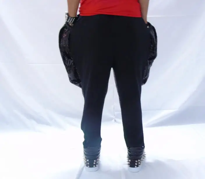 Шаровары мужские сценические мотоциклетные брюки с блестками модные штаны для